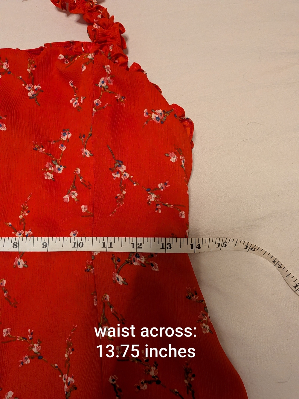Lulu's Red Floral Ruffle-Strap Mini Dress - Picture 9 of 12
